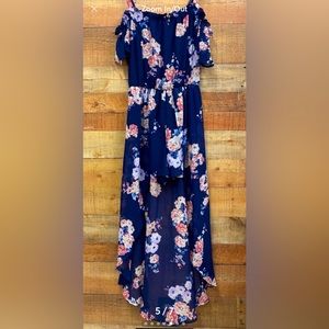 Navy floral Romper